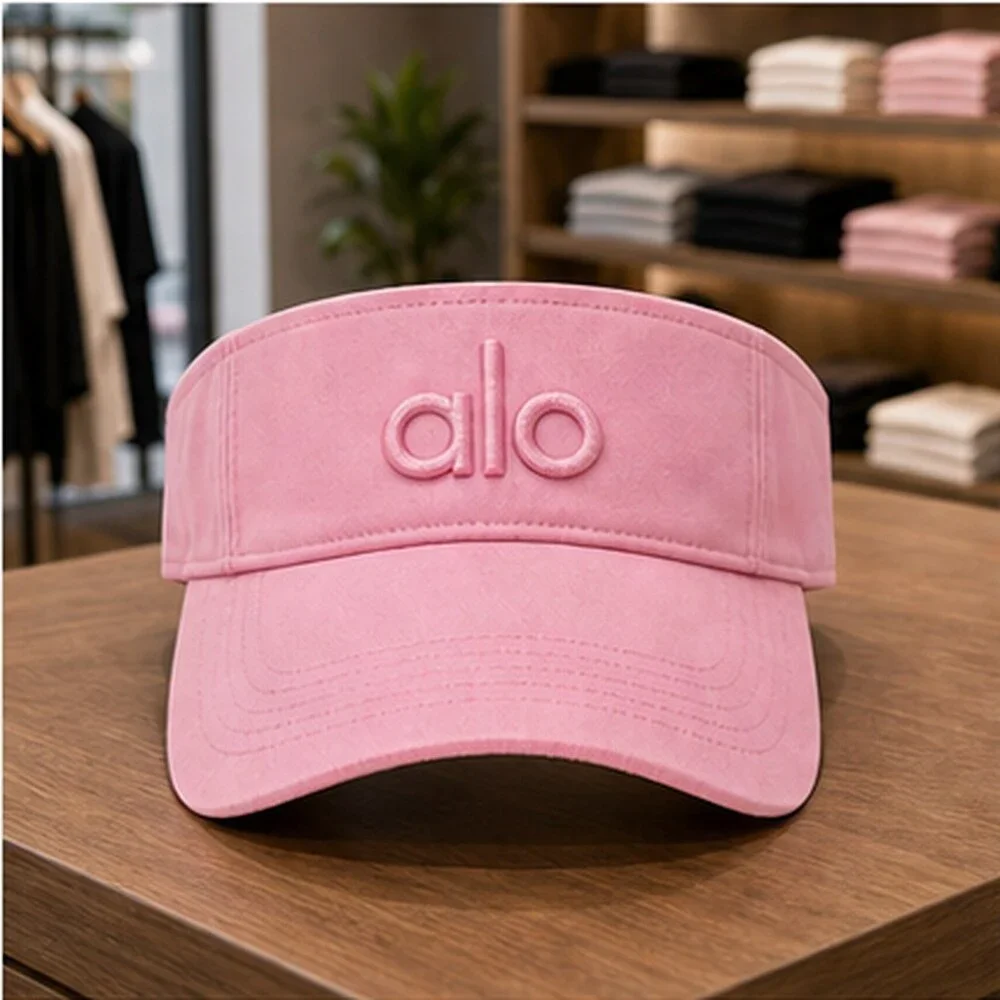ALO Yoga Pink Workout Open Top Visor Hat NWT